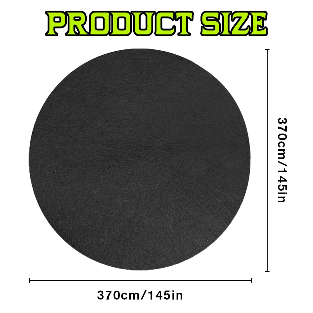 Générique Tapis De Sol pour Piscine,Diamètre 370 cm,Base de Piscine Antidérapante Ronde,Tapis De Sol pour Piscine,Bâche De Protection pour Bassin,Tapis De Piscine Ronds D'extérieur, Réutilisable