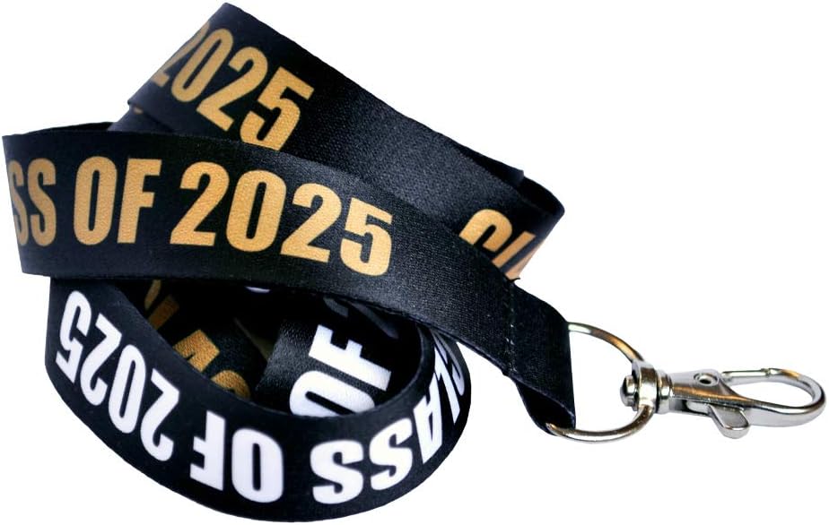 PinMart's Class of 2024 - 2030 School Graduation Lanyard ID Name Badge Holder Keychain