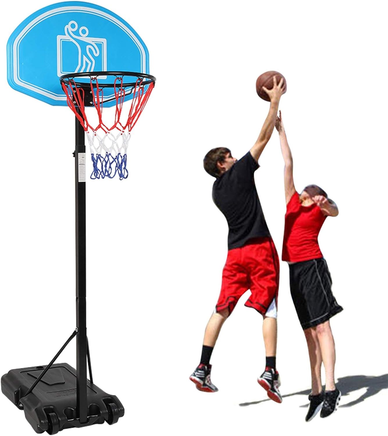 RICHU Basketball Hoop, Kids Toy Basketball Hoop with Height-Adjustable 60.6''-83.1'' Indoor Outdoor Basketball Stand Maxium Applicable Ball Model 7# : Sports & Outdoors