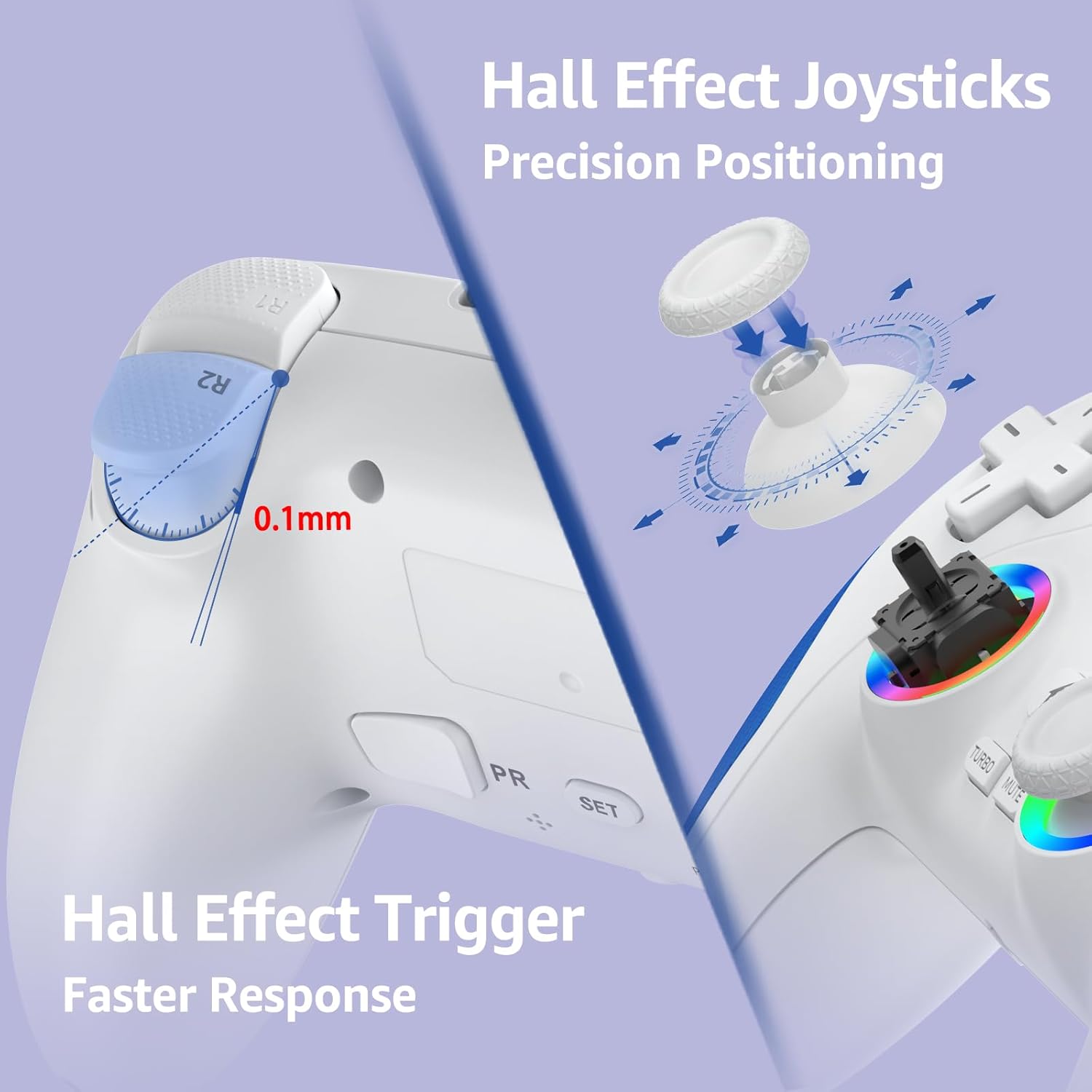 IWGAME Wired Controller for PS-5/PC, Gaming Controller with Dual Vibration, Programmable/Remap/Turbo/RGB Light, 3.5MM Headphone Jack 5 61efMeR7sVL. SL1500