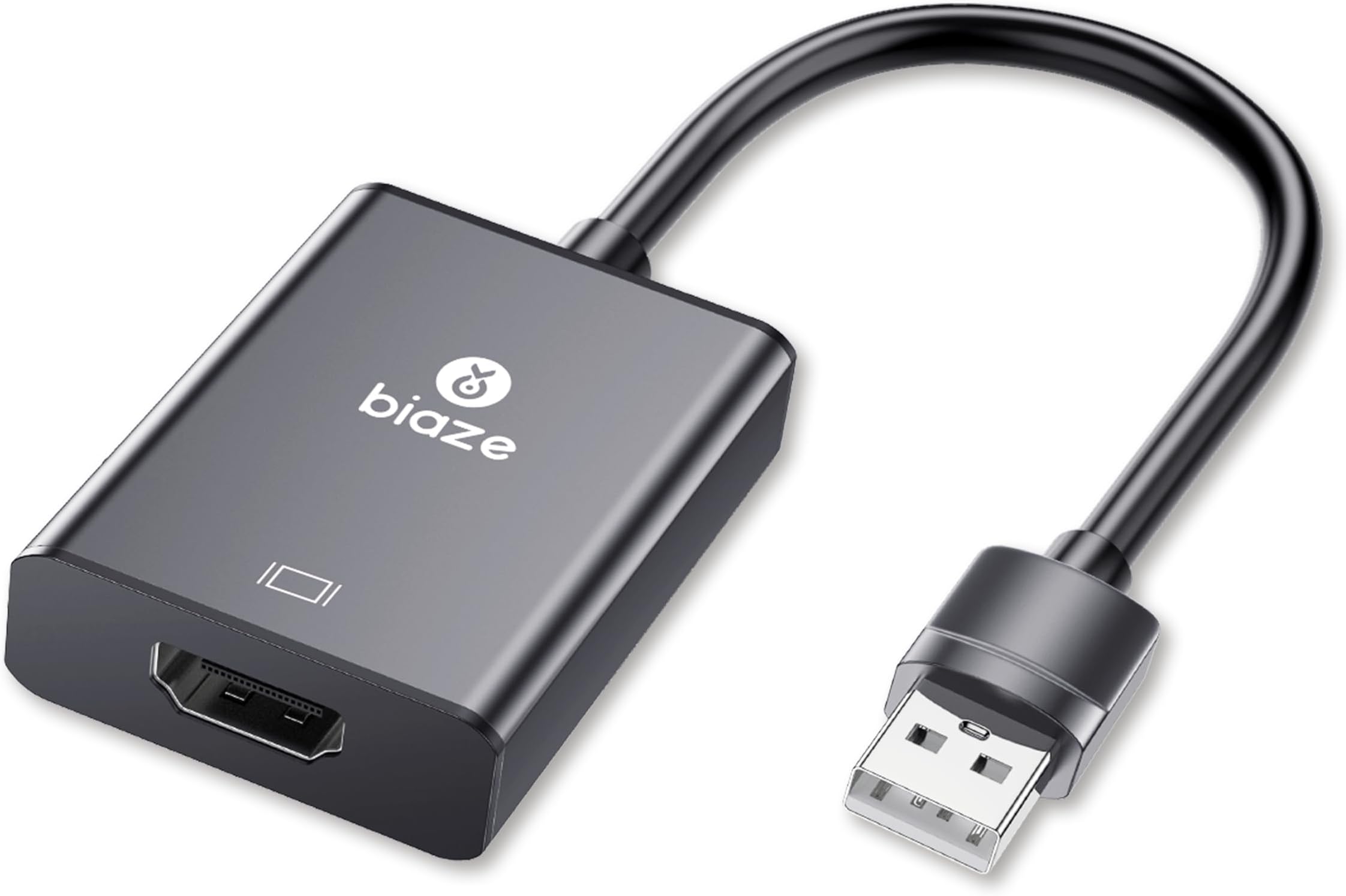 Biaze HDMI Auf VGA Adapter - Mit Audioausgang Für Monitor & Beamer