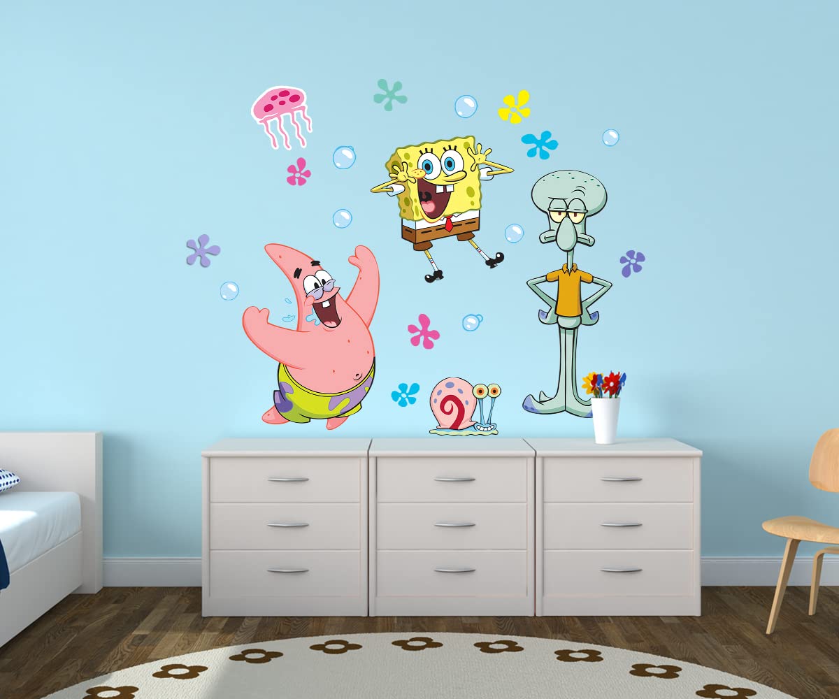 Spongebob Squarepants Decals- Set of 3 Spongebob, Squidward