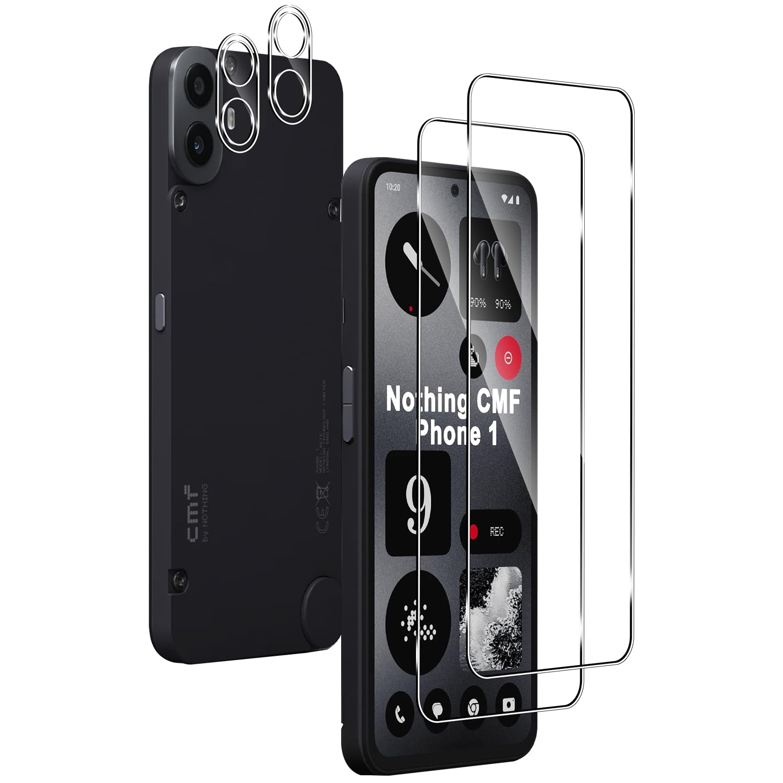 Amazon | 【2+2枚セット】対応 Nothing CMF Phone 1 ガラスフィルム（2