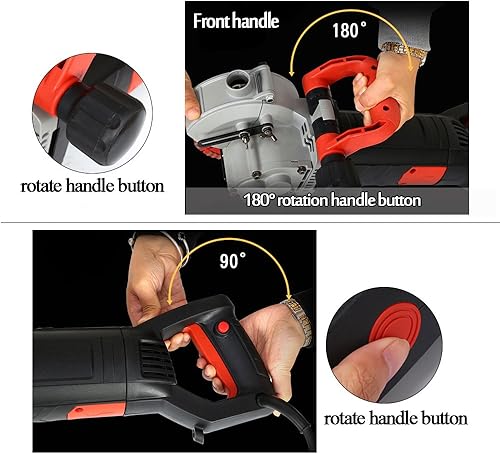 Miniatura 3 de ZXMOTO Máquina de corte de ranura eléctrica de pared Chaser Máquina de corte de pared 4000W 33MM con 5 hojas de sierra, cortador de hormigón Notcher