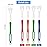 Boao 4 Pieces Toothbrush 3 Sided 7.1 Inch Autism Sensory Toothbrush 360 Degree Cleaning Travel Brush Complete Teeth Gum Care Angle Clean Tooth(Green, Blue, Yellow, Red)