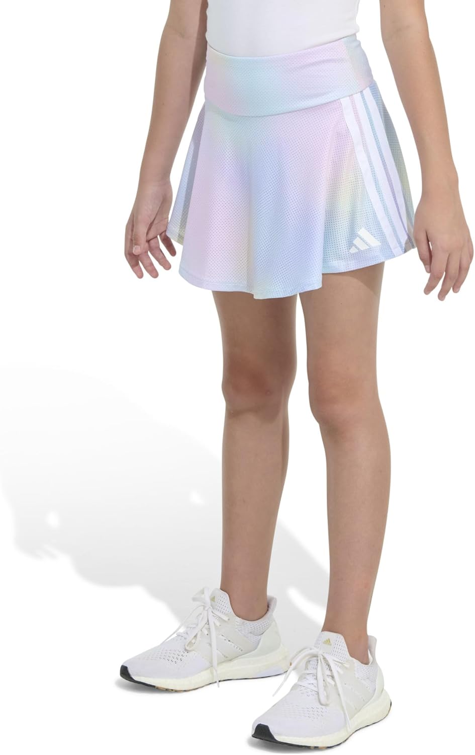 adidas Girls AOP 3-Stripe Flounce Skort - Image 5