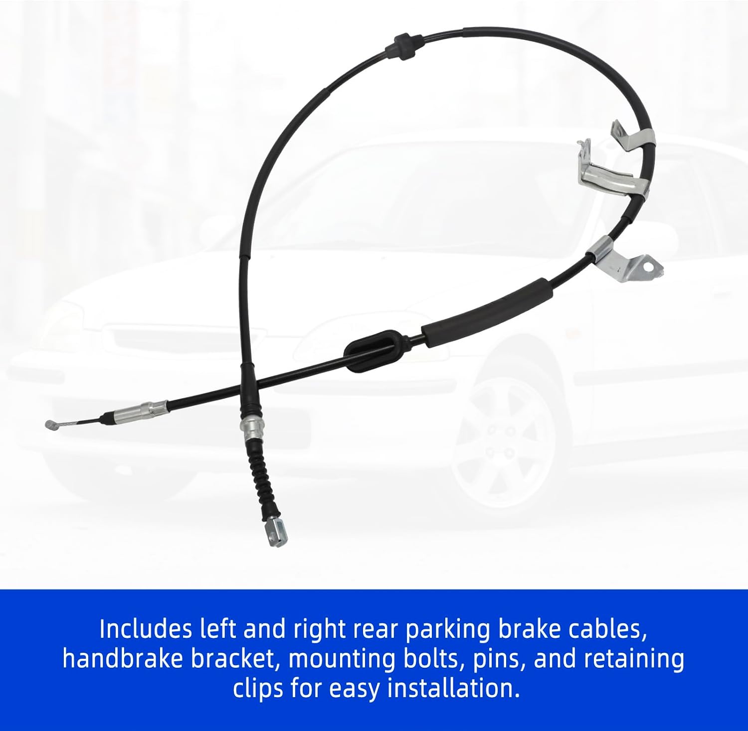 Motoparty 2 Parking Brake Cables and Brackets for 1992-1995 Honda Civic 1992-1998 Acura Integra