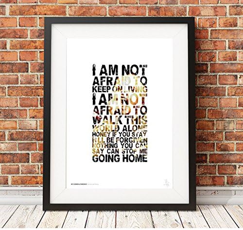MY CHEMICAL ROMANCE Famous Last Words - A3 typography poster art limited edition print