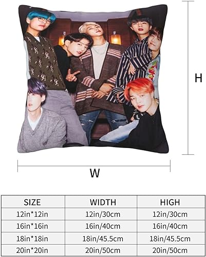 Miniatura 4 de Kpop Fan - Fundas de almohada para decoración del hogar, almohada de cantante para amantes de la música, álbum de regalo, sofá, almohada U17-18 x 18