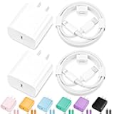 iPhone Charger Fast Charging,[MFi Certified] 2Pack 20W Type C Fast Charger Block with 6FT USB C to Lightning Cable Compatible for iPhone 14/13/12/11 Pro Max/Xs Max/XR/X,iPad（White）