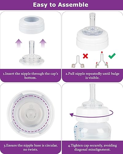 Miniatura 7 de Tetinas de copa de paja para biberones anticólicos de Philips Avent, boquilla de silicona de grado alimenticio, pezón suave de flujo variable, 6