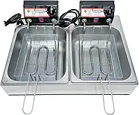 Fritadeira Elétrica Industrial 2 Cubas 10L - Grandes Quantidades em Frituras - Profissional (220volts)