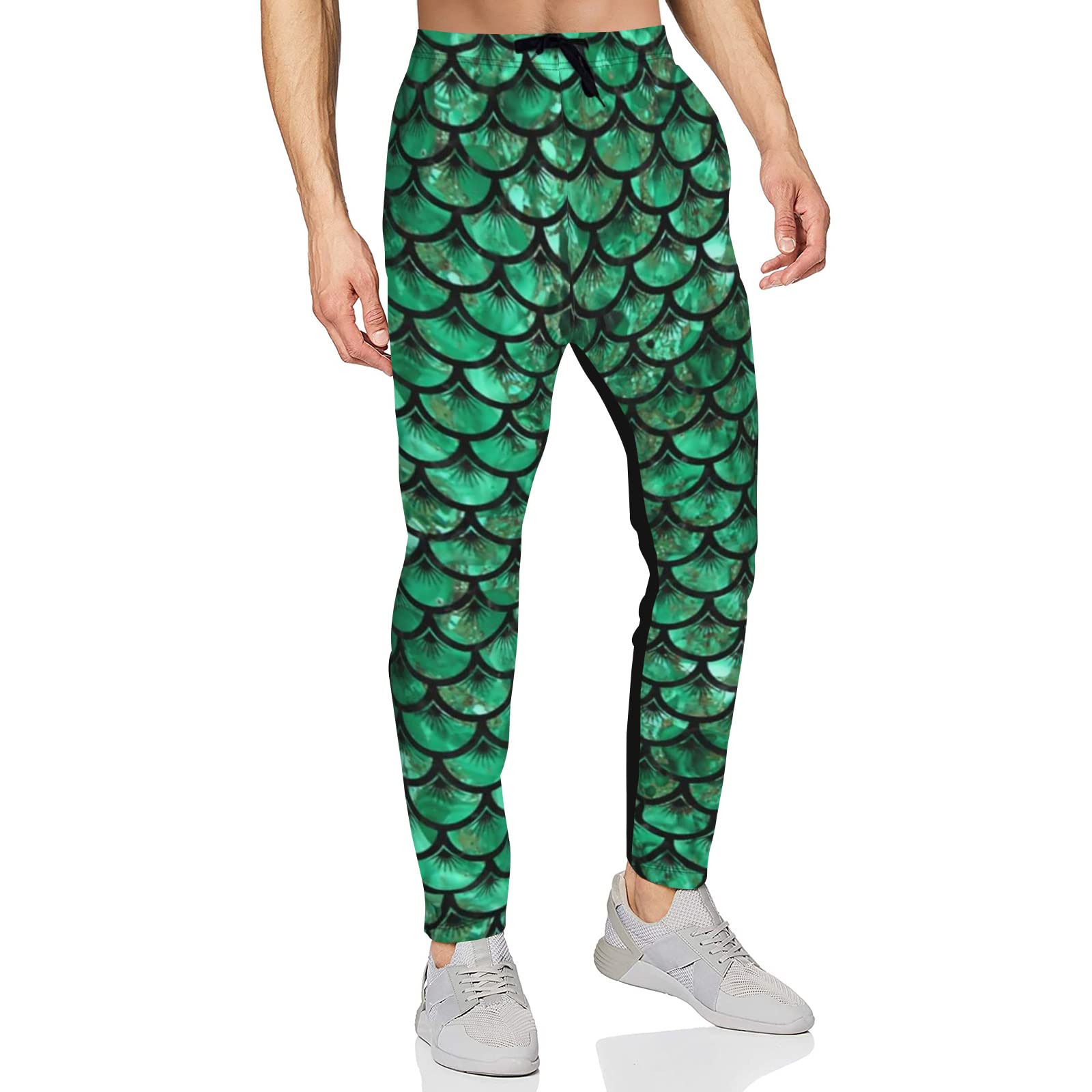 80s 90s Men's Jogger Sweatpants，Casual Athletic Jersey Pants with Pockets Funny Sports Trousers for Workout,Training,Jogging, Scale1, Large