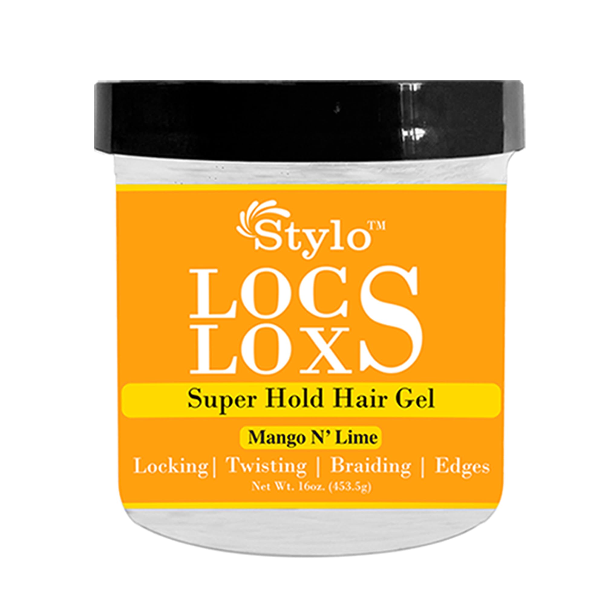 J. AMILAStylo Locs Lox Gel, 16oz - High Hold Loc Gel for Dreads and Braids, Locking, Retwisting, and Edge Control, Infused with Mango N' Lime, Vegan Friendly, No Build-Up Formula[Amazon-developed Certification] Compact by Design