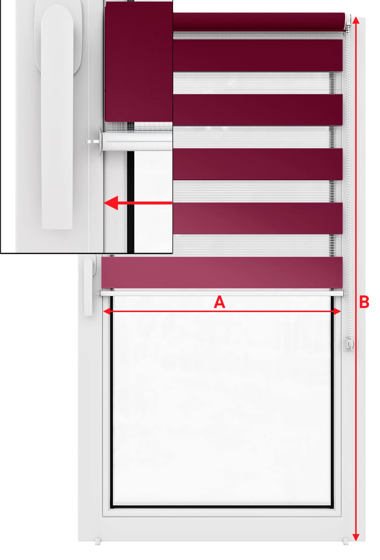 Podwójna roleta bez wiercenia, materiał 61cmx220cm, roleta Klemmfix, Easyfix, przepuszczająca światło i zaciemniająca, Day&Night, zaciskowa roleta przeciwsłoneczna, do okien i drzwi
