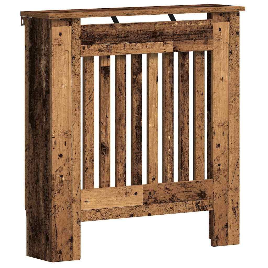 Vidaxl Radiator Cover Old Wood 78 X 19 X 81.5 Cm Engineered Wood 8721359484359