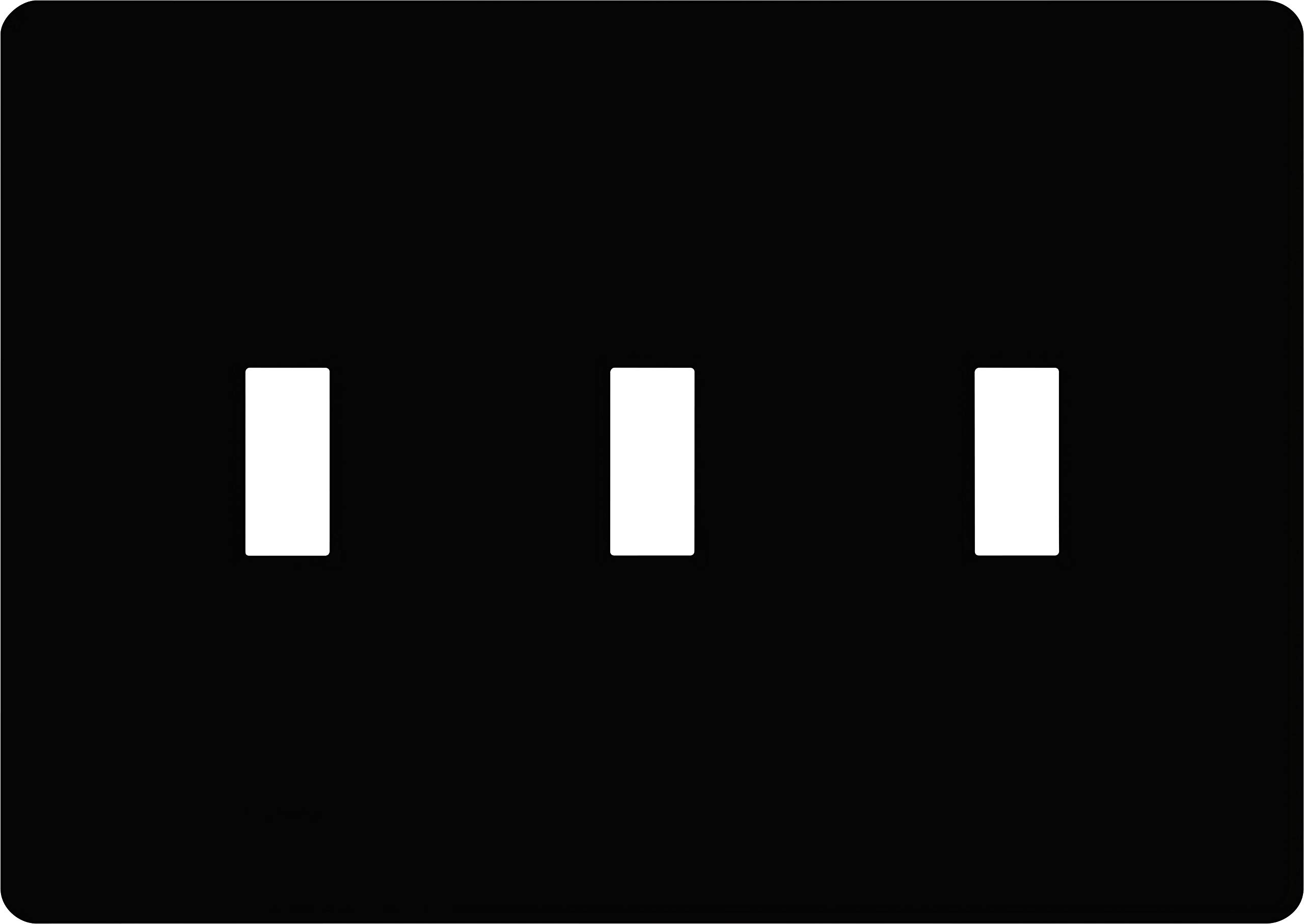 Lutron FW-3-BL embellecedor triple negro con acabado premium minimalista para el hogar