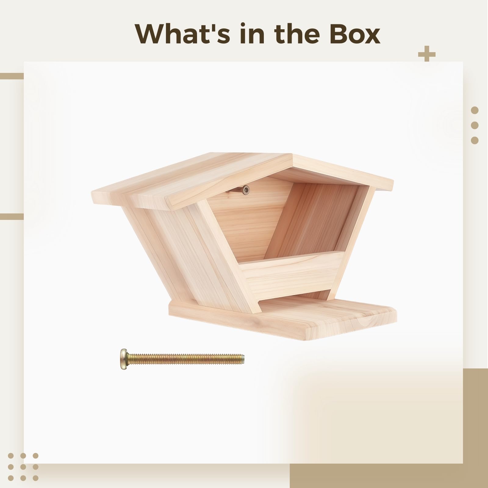 Habitat per piccioni da appendere all'aperto, casetta per uccelli in legno per lutto, tetto inclinato impermeabile, facile da installare, decorazione da giardino