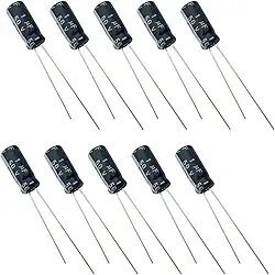 Capacitor Eletrolítico 1uF 50V - Kit 10 Peças