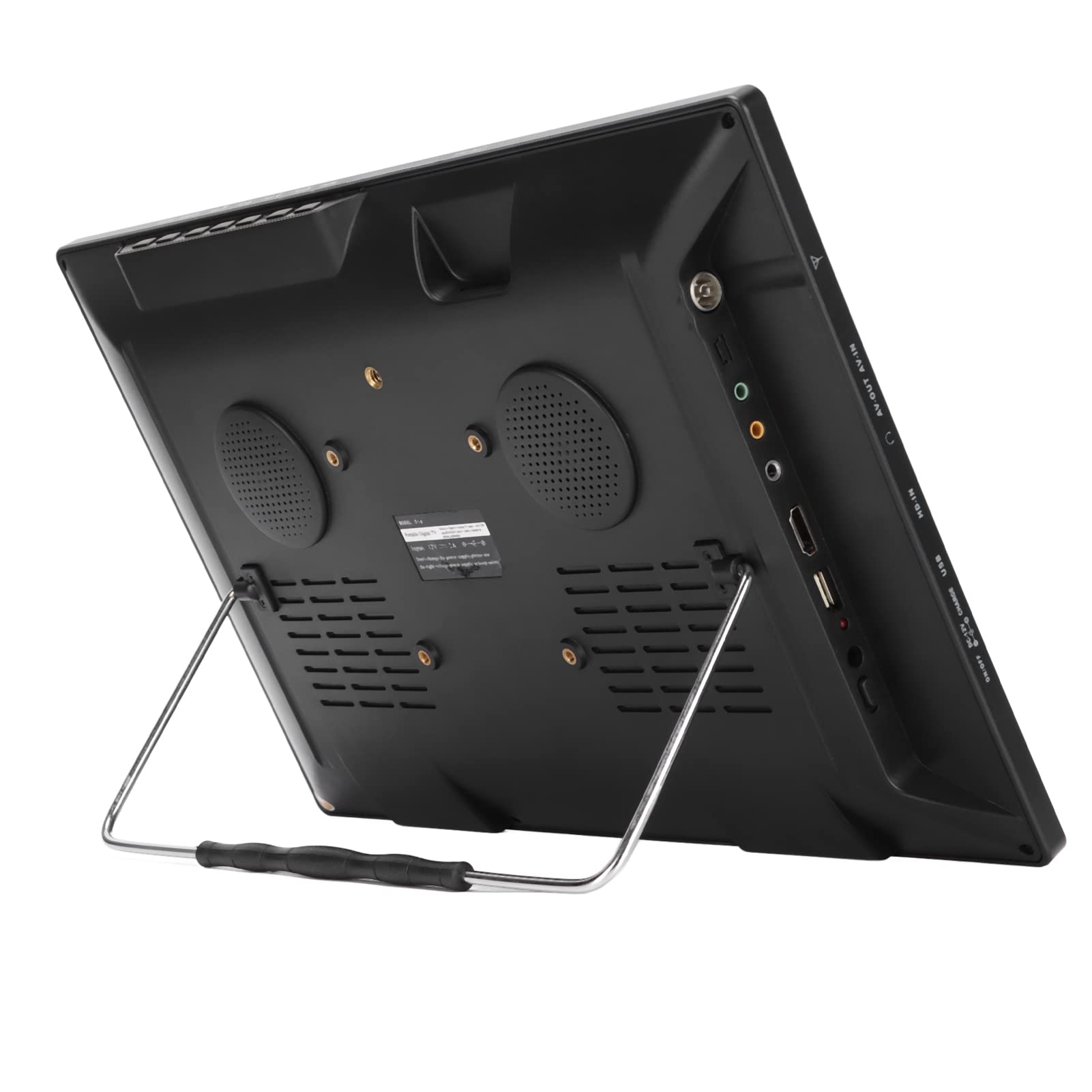 Téléviseur numérique portable 16 pouces, écran TFT HD 1080p, téléviseur LED TNT, signal rechargeable, moniteur de télévision numérique sans délai avec HDMI, USB, support TV pour voyage en voiture