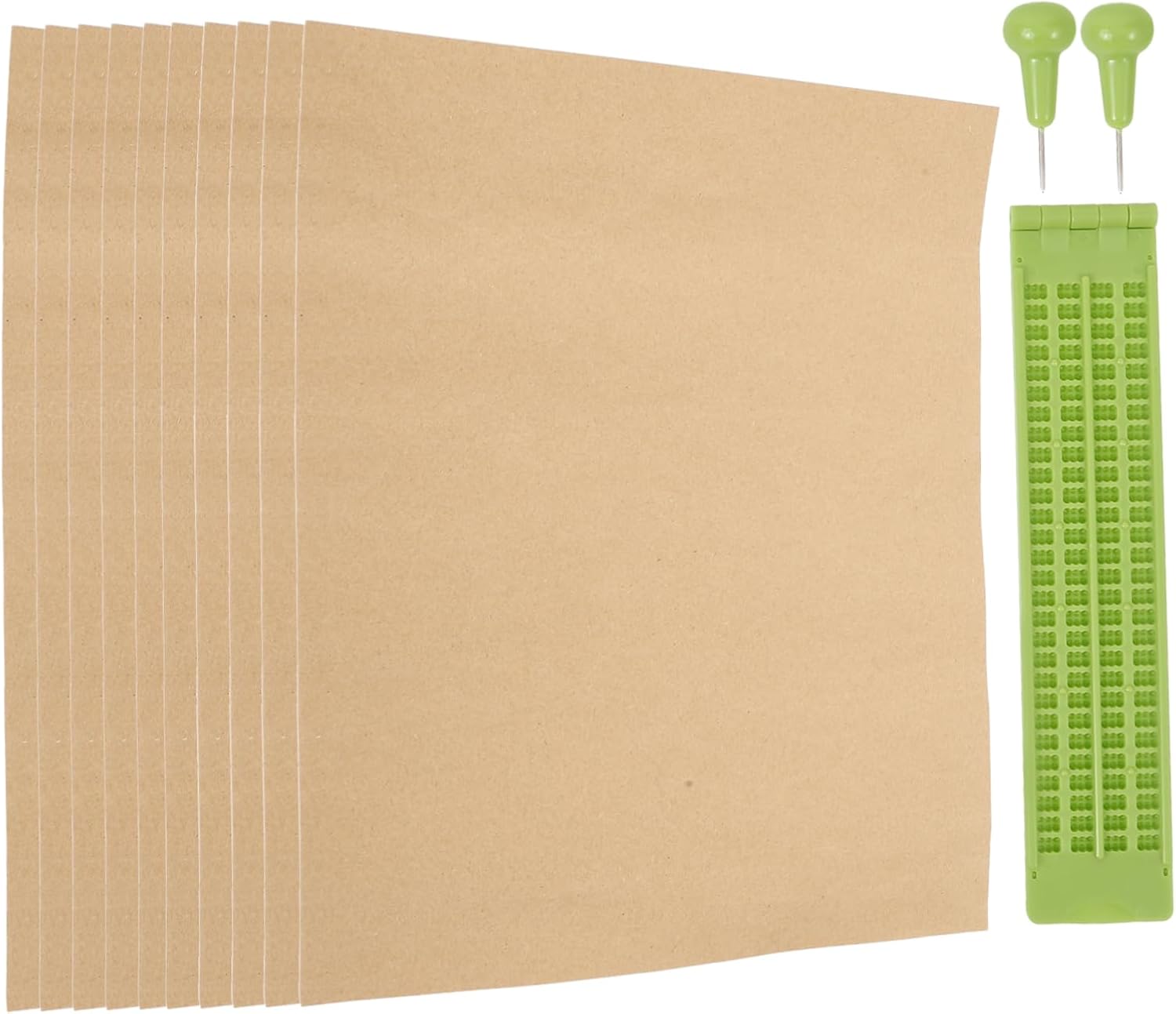 1set Braille Writing Board Set Stylus Braille Paper for Blind Learning Portable and for Special Education