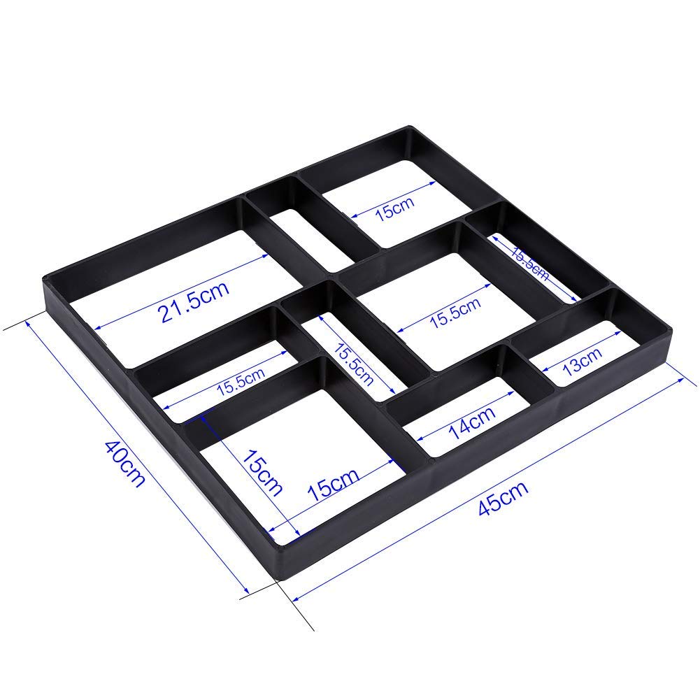 Estink Molde para Cemento, Molde para Hormig¨®n, Molde para Hacer Pavimentos/Caminos/Suelos de Jard¨ªn, Patio, BALC¨®n, Terraza, de Pl¨¢ Resistente, 45X40X4cm