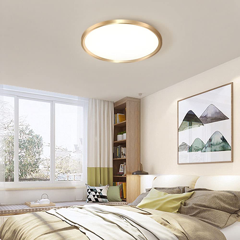 Lámpara De Techo Blanca Redonda Ultrafina (6000 K), Luz De Techo Empotrada, Luz Plana LED De Bajo Consumo, Dormitorio, Estudio, Vestidor, Iluminación Decorativa, Fácil De Instalar