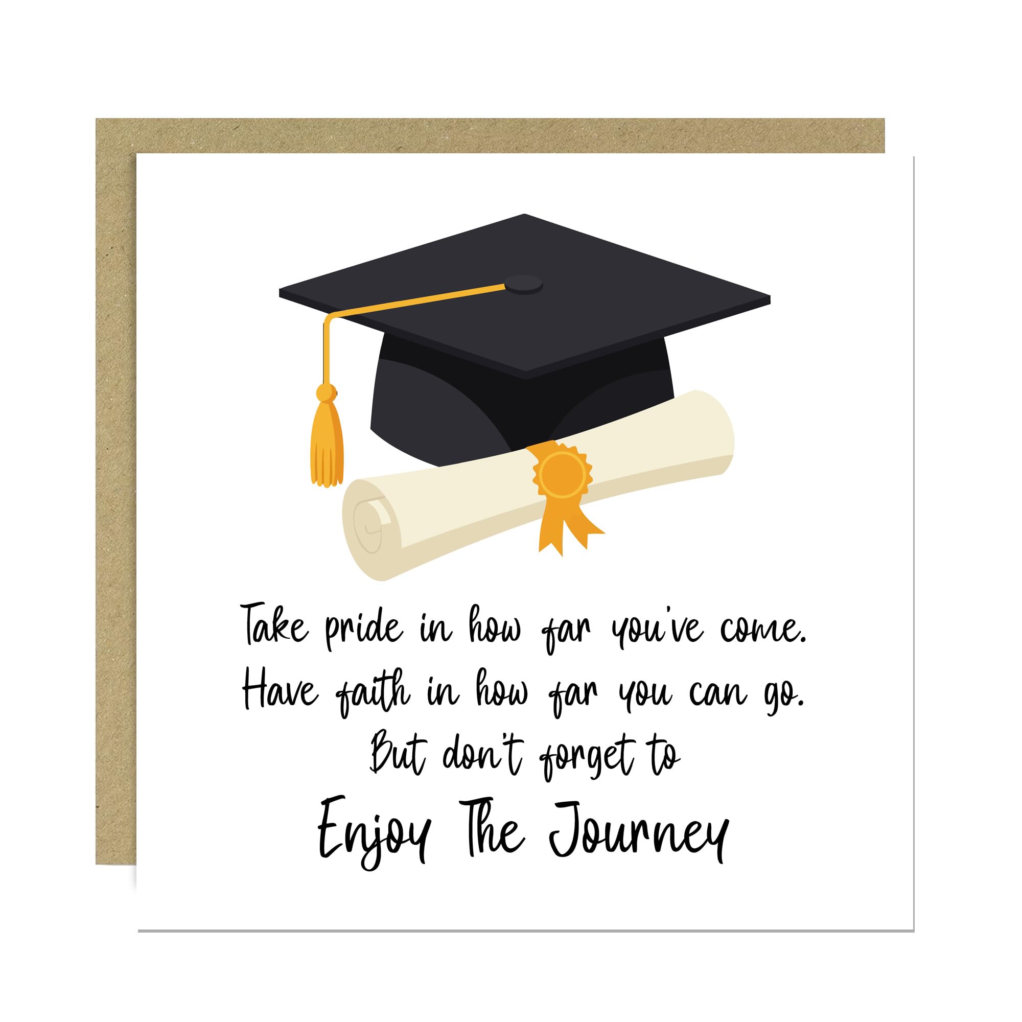 RED OCEAN Graduation Card Congratulations On Your Graduation Well Done You Did It Card For Daughter Son Granddaughter Grandson Wtith Kraft Envelope For Him Her