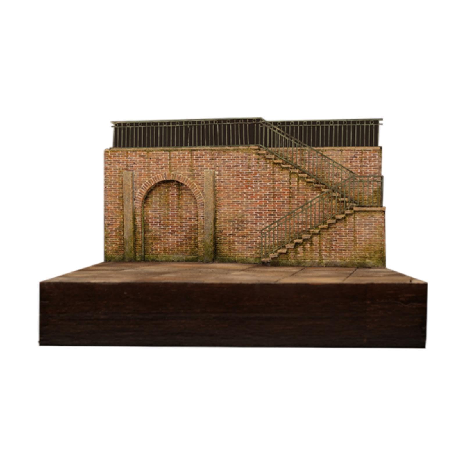 Fenteer 1/35 Building Model Kit Scenery Layout DIY Scene Factory Wood Foam, Diorama, Unfinished 1:35 Scale Factory Architecture Model DIY Kit for Handicraft Sand Table,Wall