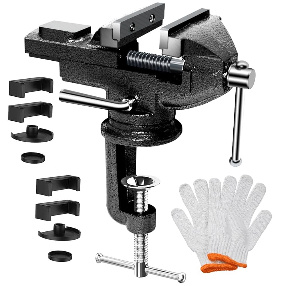 Amazon.co.jp: HeGeed 万力 卓上 回転式 バイス 万力 クランプ