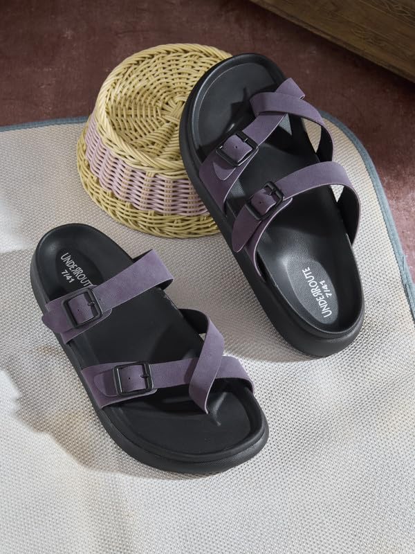 Image of UNDERROUTE mens Underroute Urgh 02 Stylish Durable Soft Footbed Synthetic Casual Sandals for Men Sandal