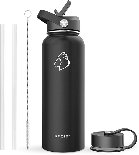 BUZIO Stainless Steel Water Bottle (Cold for 48 Hrs, Hot