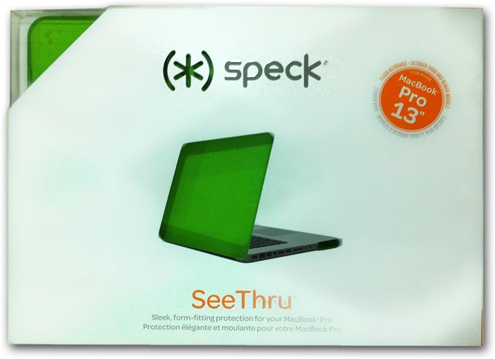 Speck Products See Thru Hard Shell Case for MacBook Pro 13-Inch Aluminum Unibody Only, Lime (SPK-A0466)