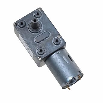 JGY-370 24V DC Worm Gear Motor 24 Volt High Torque Engine Mini Turbine Worm 24V Reducer Electric Motor Self-Locking for DIY Mini Geared Motor (210 RPM)