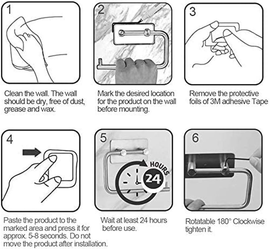 Wall Mount Bathroom Toilet Roll Paper Holder Kitchen Stainless Steel Hook Towel Rack Tissue Suction Hanger