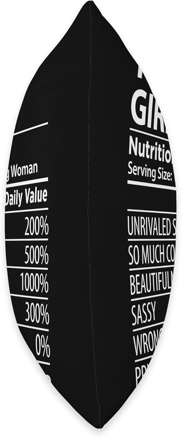 Thai Girl Nutrition Facts Funny Womens Thailand Throw Pillow