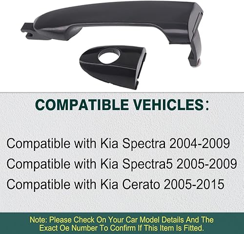 Miniatura 3 de Cubierta exterior para manija de puerta lateral de automóvil, compatible con Kia Spectra, Spectra5, Cerato, moldura de manija de puerta exterior del