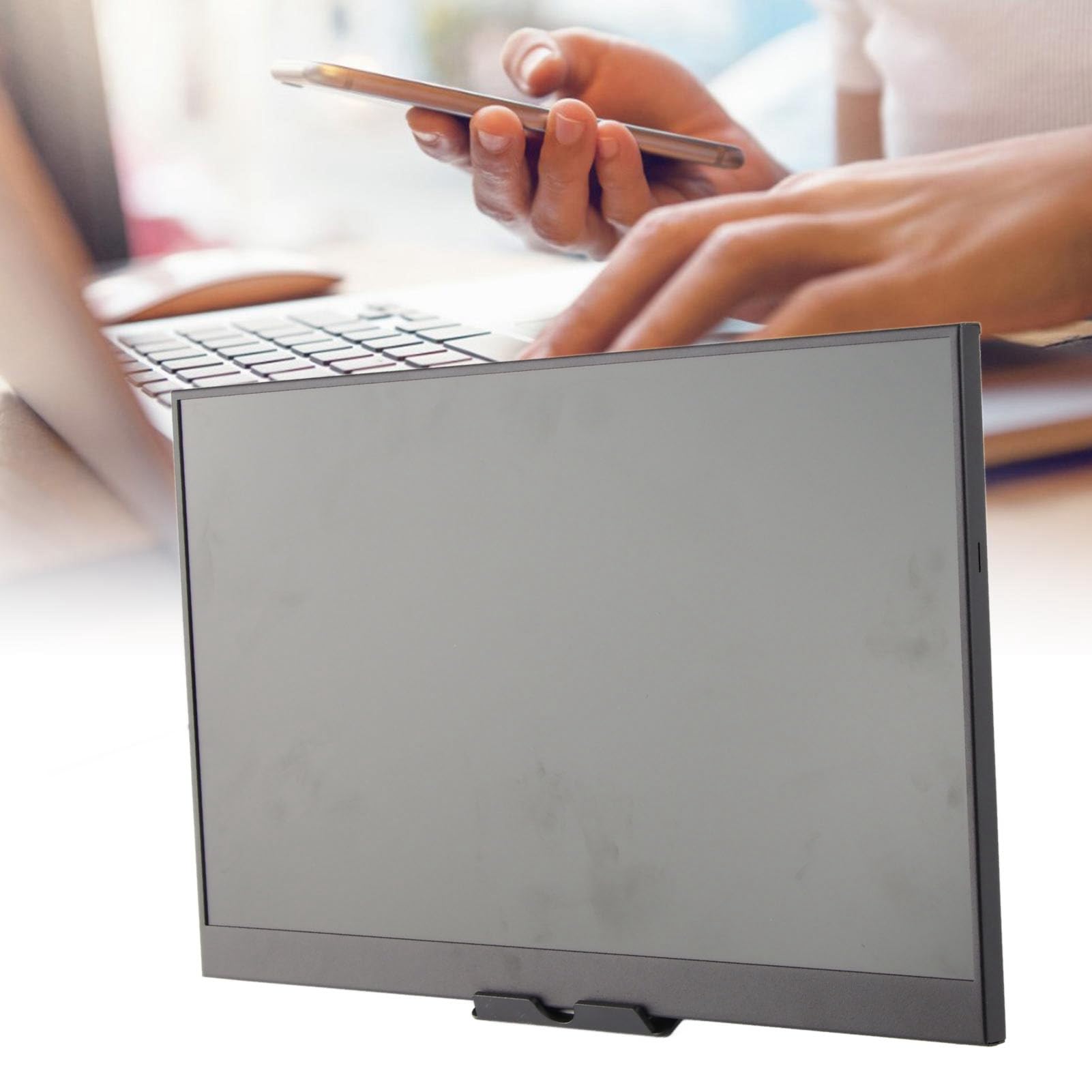 Przenośny Monitor 17,3 Cala, Monitor 16:9 HD USB C do Komputera PC, Laptopa, Wyświetlacz Komputerowy o Rozdzielczości 1600 X 900 z Mini Typu C/3,5 Mm/Micro USB do Gier na Konsolę