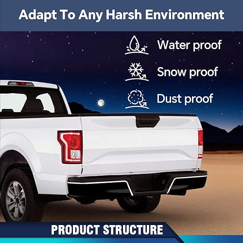 Miniatura 5 de PIT66 Conjunto de halógeno de luz trasera compatible con Ford F150 SSV 2016-2017compatible con F150 2015-2017 (submodelo Lariat, XL, XLT)