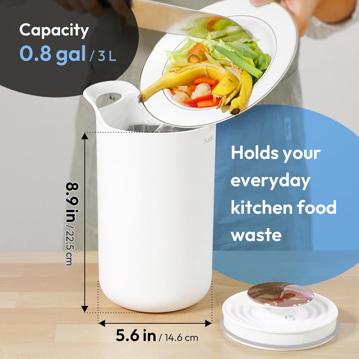 新品未使用DEPT COMPOST BIN SMALL／NATURAL Amazon.com : Carrotez Compost Bin for Kitchen Countertop, 0.8