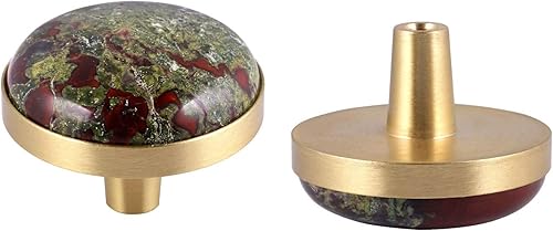 Miniatura 7 de Rockcloud Paquete de 2 pomos de piedra de cristal natural para cajones, tiradores de puerta de armario con tornillos, accesorios decorativos para