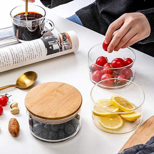Miniatura 2 de Cabilock Tarros de almacenamiento de vidrio con tapas, recipientes de almacenamiento sellados de vidrio de borosilicato de 4 niveles, recipientes