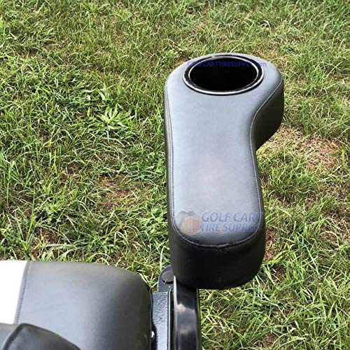Black Golf Cart Cup Holder Rear Seat Arm Rest Cushion - Fits Ezgo/Club Car/Yamaha #TOP3