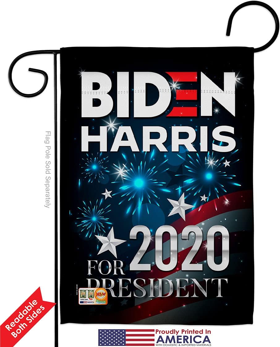 Biden Harris Flag President Garden 2pcs Patriotic Vote Democrat Republican Tea Party United State American Election House Decoration Banner Small Yard Gift Double-Sided, Thick Fabric, 2 pcs Flags Pack
