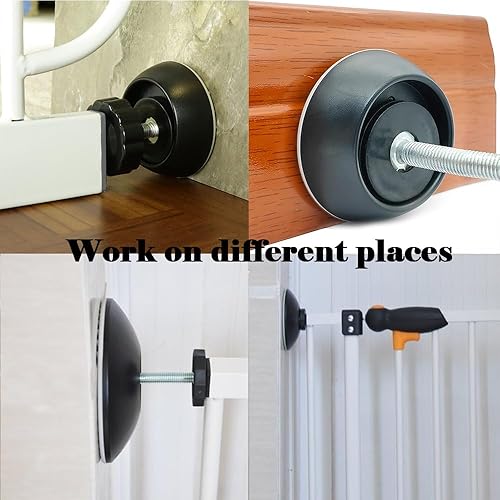 Miniatura 3 de VMAISI - Paquete de 4 extensiones extensoras de bebé, M8 (0.315 in) de seguridad infantil montadas a presión para bebés, varillas de repuesto