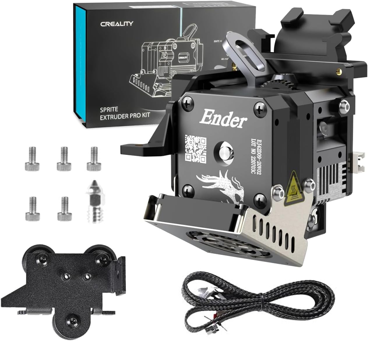Original Creality Sprite Extruder Pro Kit,All Metal Direct Drive Extruder with 80N Stepper Motor for Ender 3 V2/Ender 3 Pro/Ender 3 S1/Ender 3 Max 3D Printers,Support High Temperature Printing