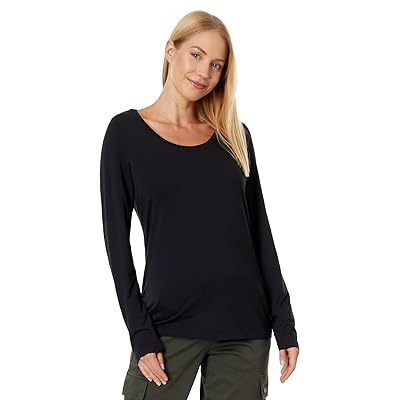 L.L.Bean Soft Stretch Supima T Shirts Scoop Neck Long Sleeve Women