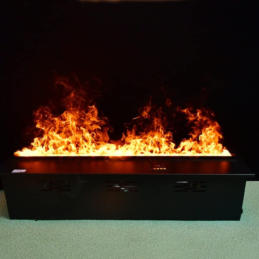 Fuoco Finto Camini Elettrici Incorporati Umidificatore Atomizzazione Camino Elettrico Simulazione 3D Fiamma Telecomando E Controllo Touch Screen Mobili per Il Soggiorno(A)