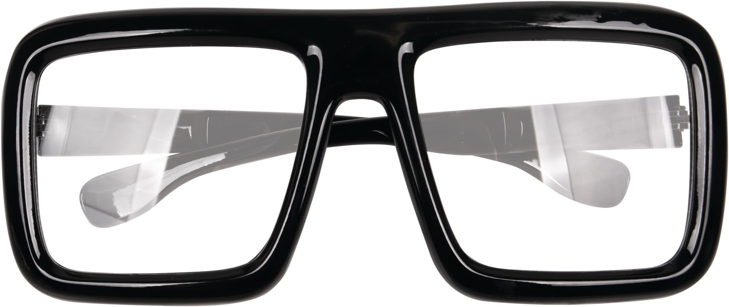 Big Fake Glasses Black Oversized - Thick Nerd Square Super Hero Glasses Frame For Men & Women - Non Prescription Easter Cosplay Apparel Dressup Accessory for New Year Parties