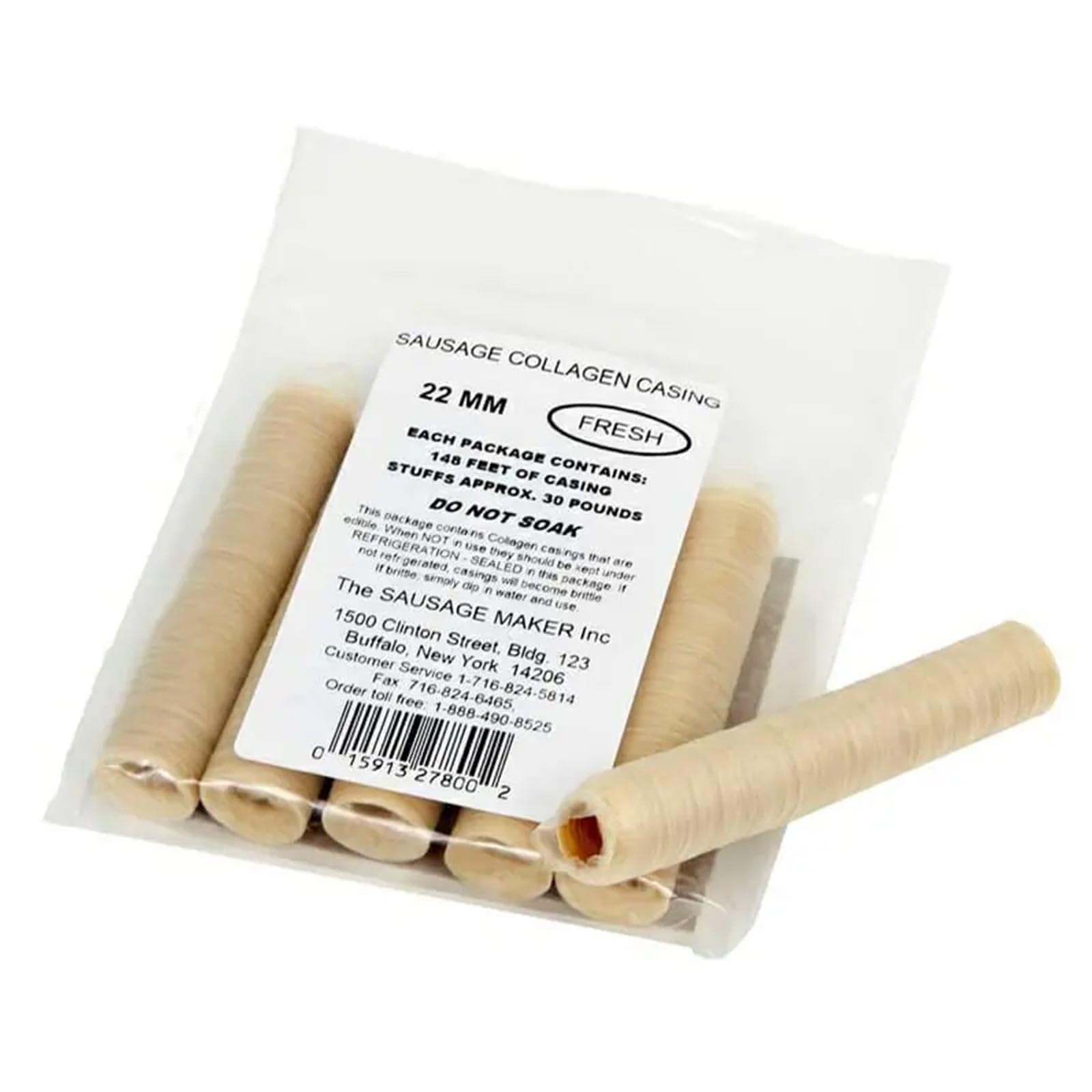 TSM 22mm (7/8") Fresh Collagen Sausage Casings